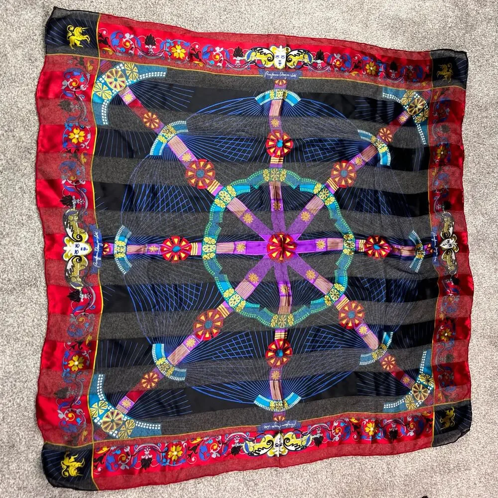 Beautiful Vintage Pangborn Design Ltd. 100% Silk Scarf